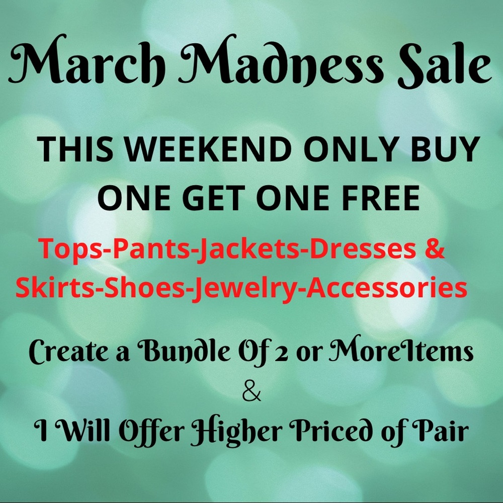 BUY ONE - GET ONE FREE!  This weekend only!